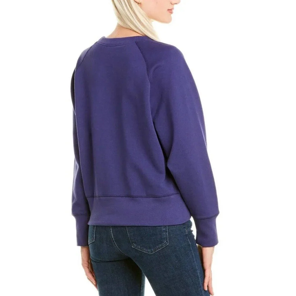 J Crew Women’s Nautical Rope Anchor Sweater Fisherman Purple-XS